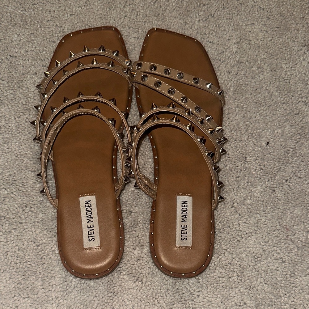 Steve Madden Tan Studded Women's Sandals